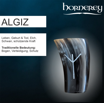 Horn cup with rune engraving